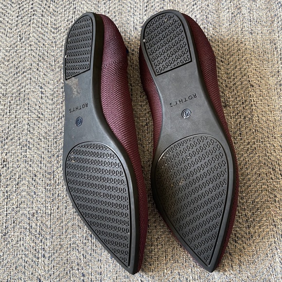 Rothy's The Point Ballet Flats Women’s Deep Purple Textile Size: 9.5 - Picture 12 of 16